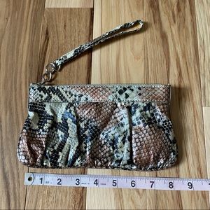 Vegan Snakeskin Wristlet from Express
